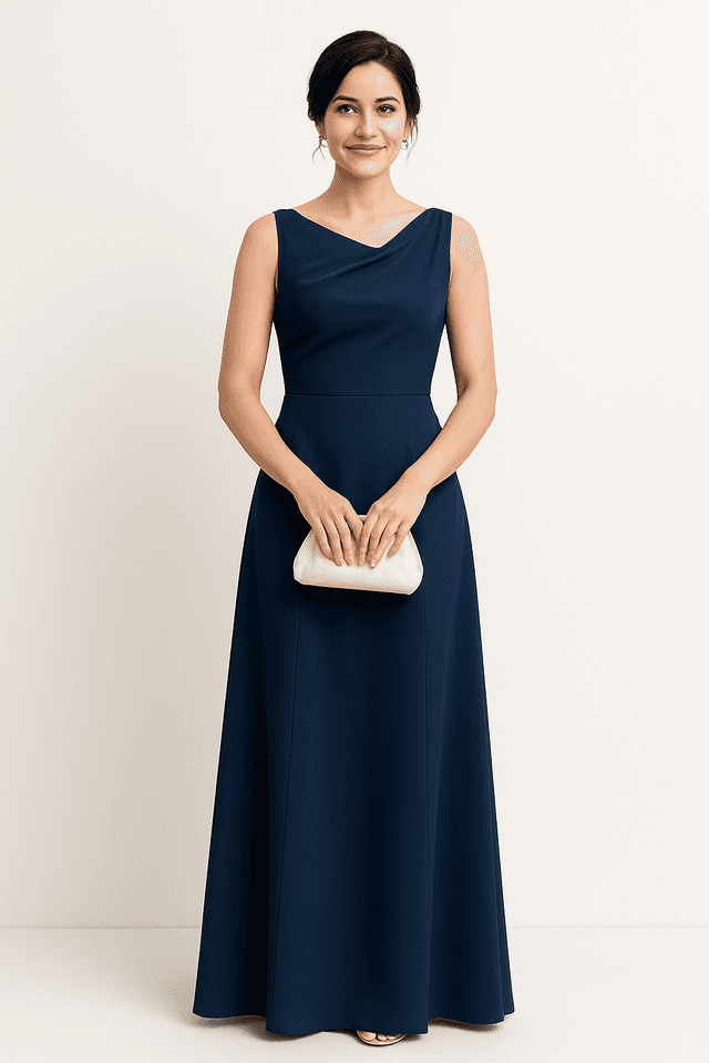 Long blue dress example