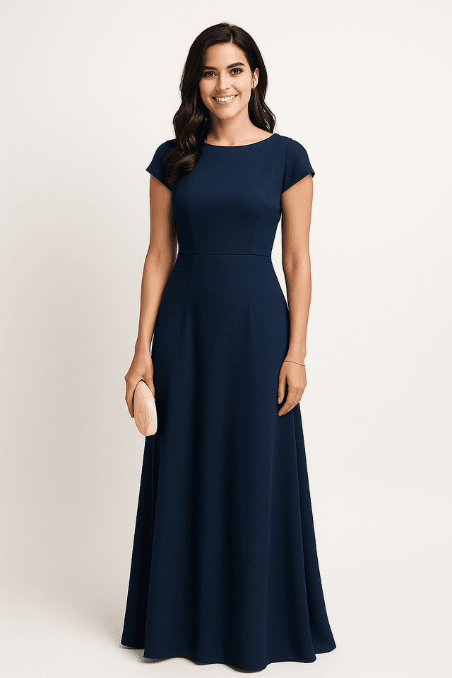 Long blue dress example 2
